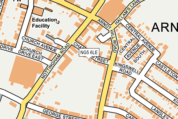 NG5 6LE map - OS OpenMap – Local (Ordnance Survey)