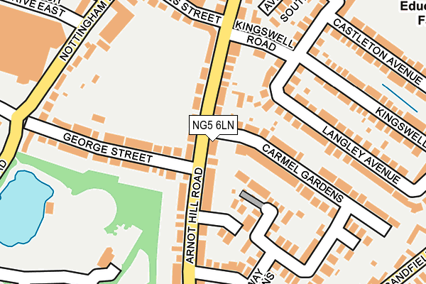 NG5 6LN map - OS OpenMap – Local (Ordnance Survey)
