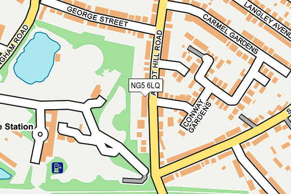 NG5 6LQ map - OS OpenMap – Local (Ordnance Survey)