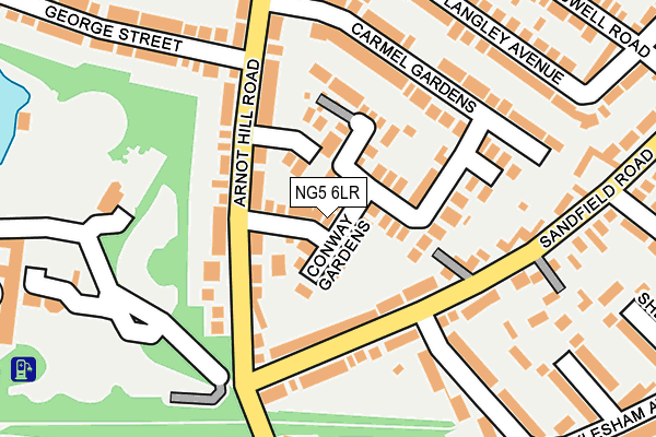 NG5 6LR map - OS OpenMap – Local (Ordnance Survey)