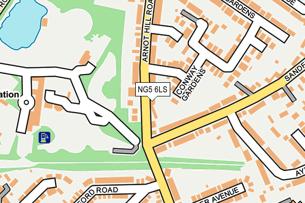 NG5 6LS map - OS OpenMap – Local (Ordnance Survey)