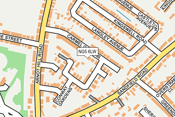 NG5 6LW map - OS OpenMap – Local (Ordnance Survey)