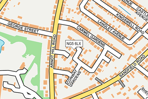 NG5 6LX map - OS OpenMap – Local (Ordnance Survey)