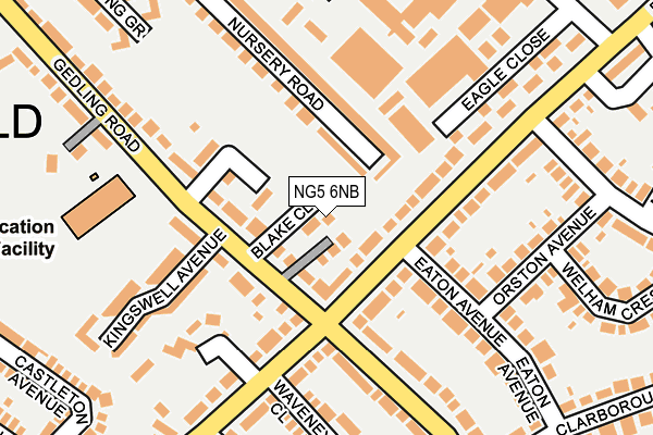 NG5 6NB map - OS OpenMap – Local (Ordnance Survey)