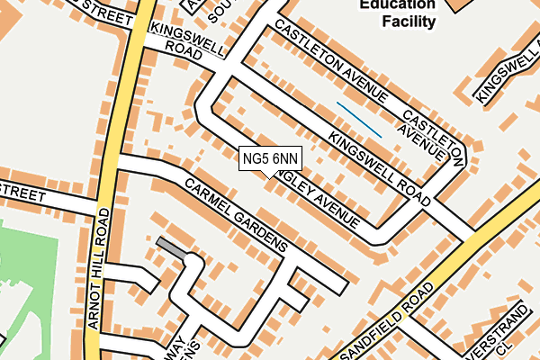 NG5 6NN map - OS OpenMap – Local (Ordnance Survey)