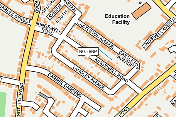 NG5 6NP map - OS OpenMap – Local (Ordnance Survey)