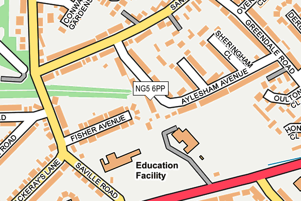 NG5 6PP map - OS OpenMap – Local (Ordnance Survey)
