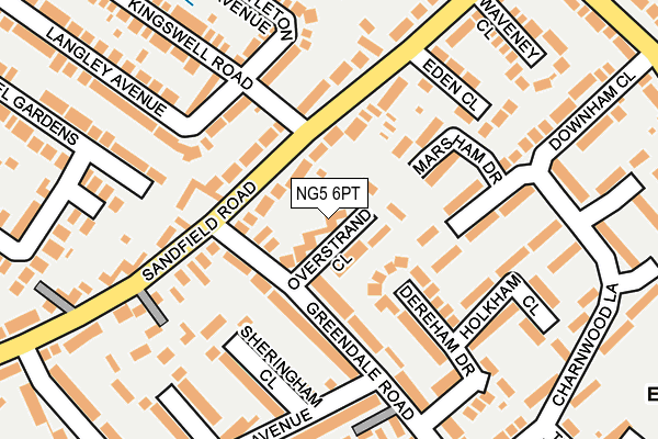 NG5 6PT map - OS OpenMap – Local (Ordnance Survey)