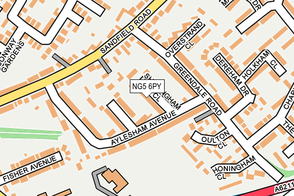 NG5 6PY map - OS OpenMap – Local (Ordnance Survey)