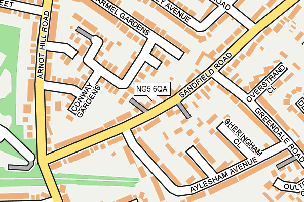 NG5 6QA map - OS OpenMap – Local (Ordnance Survey)