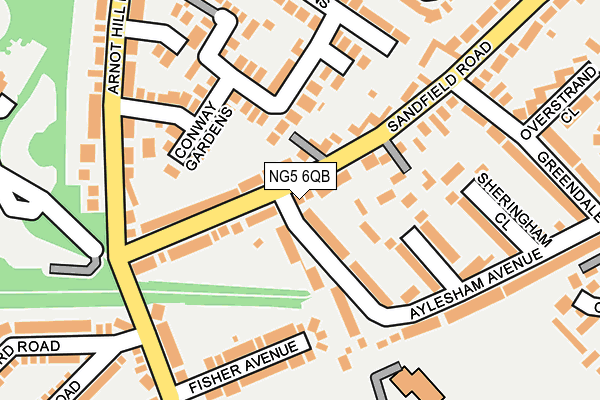 NG5 6QB map - OS OpenMap – Local (Ordnance Survey)