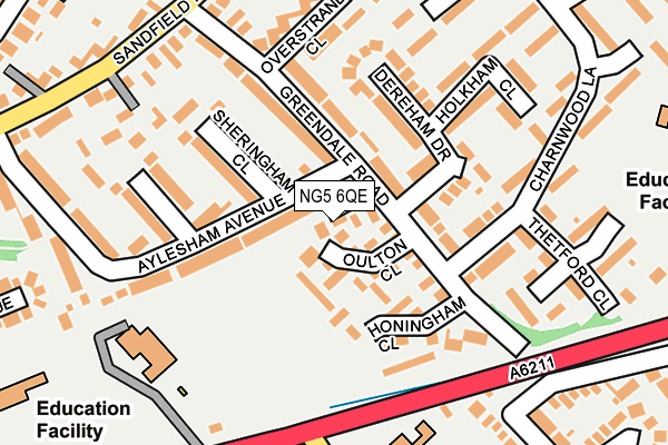 NG5 6QE map - OS OpenMap – Local (Ordnance Survey)