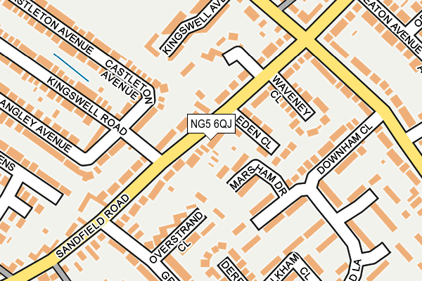 NG5 6QJ map - OS OpenMap – Local (Ordnance Survey)