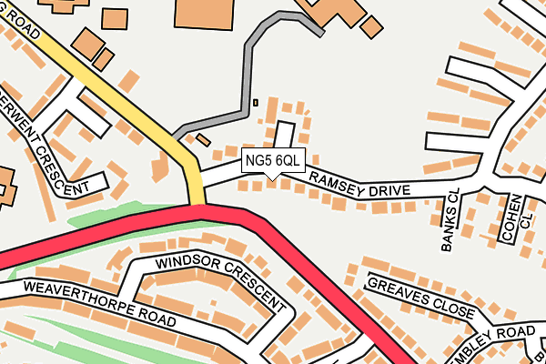 NG5 6QL map - OS OpenMap – Local (Ordnance Survey)