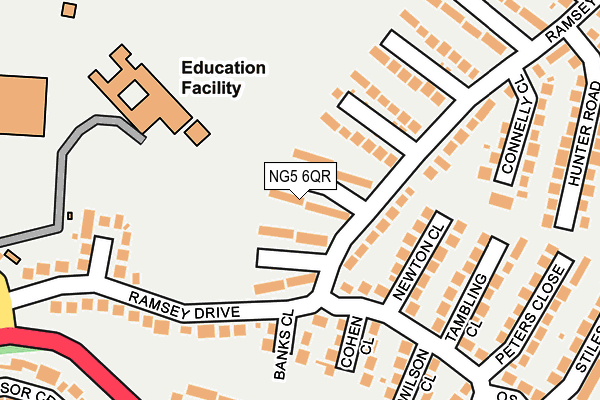 NG5 6QR map - OS OpenMap – Local (Ordnance Survey)