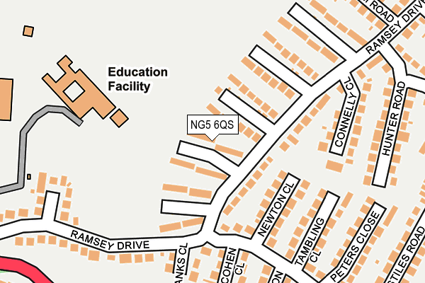 NG5 6QS map - OS OpenMap – Local (Ordnance Survey)