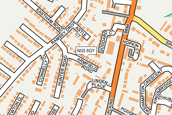 NG5 6QY map - OS OpenMap – Local (Ordnance Survey)