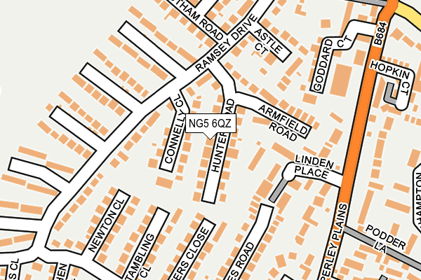 NG5 6QZ map - OS OpenMap – Local (Ordnance Survey)