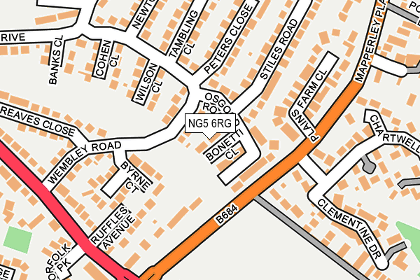 NG5 6RG map - OS OpenMap – Local (Ordnance Survey)