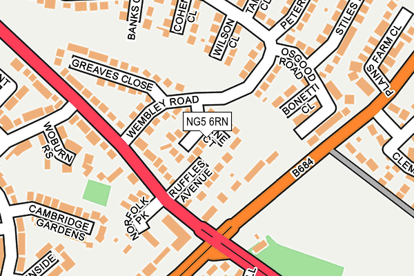 NG5 6RN map - OS OpenMap – Local (Ordnance Survey)