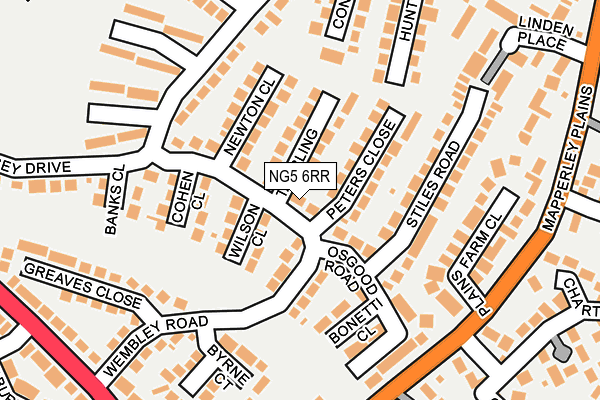 NG5 6RR map - OS OpenMap – Local (Ordnance Survey)