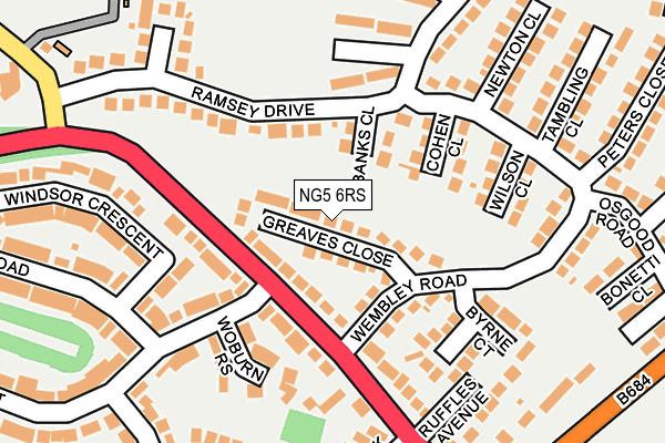 NG5 6RS map - OS OpenMap – Local (Ordnance Survey)