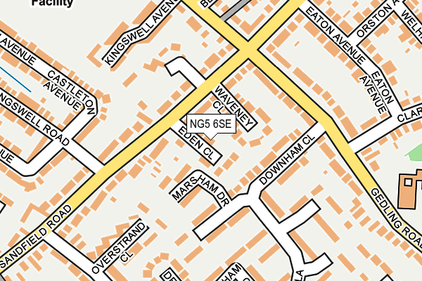 NG5 6SE map - OS OpenMap – Local (Ordnance Survey)