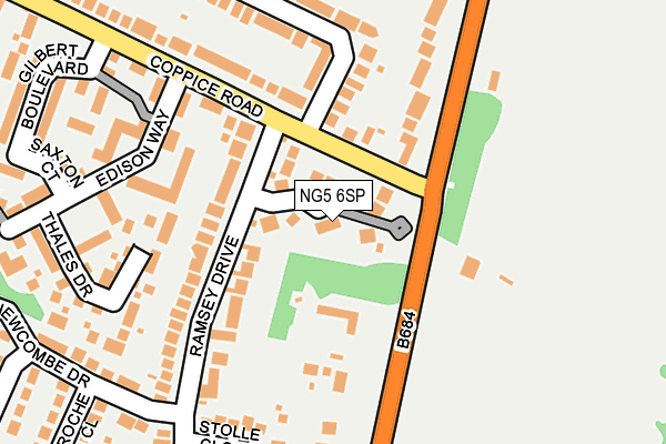 NG5 6SP map - OS OpenMap – Local (Ordnance Survey)