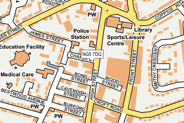 NG5 7DQ map - OS OpenMap – Local (Ordnance Survey)