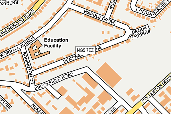 NG5 7EZ map - OS OpenMap – Local (Ordnance Survey)