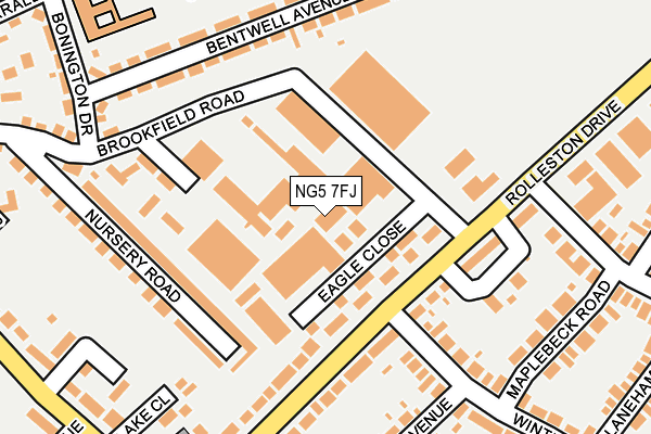 NG5 7FJ map - OS OpenMap – Local (Ordnance Survey)