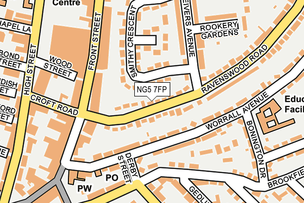 NG5 7FP map - OS OpenMap – Local (Ordnance Survey)