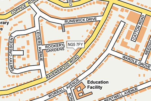 NG5 7FY map - OS OpenMap – Local (Ordnance Survey)