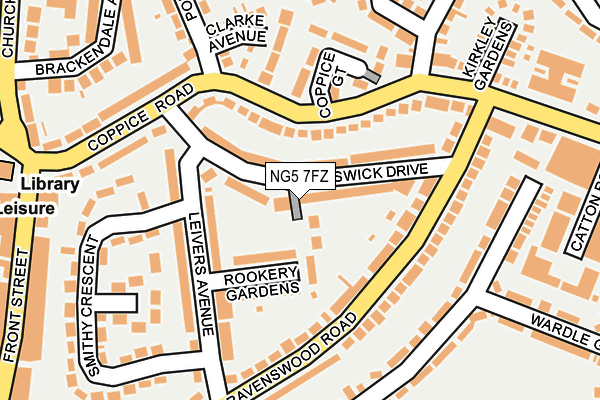 NG5 7FZ map - OS OpenMap – Local (Ordnance Survey)