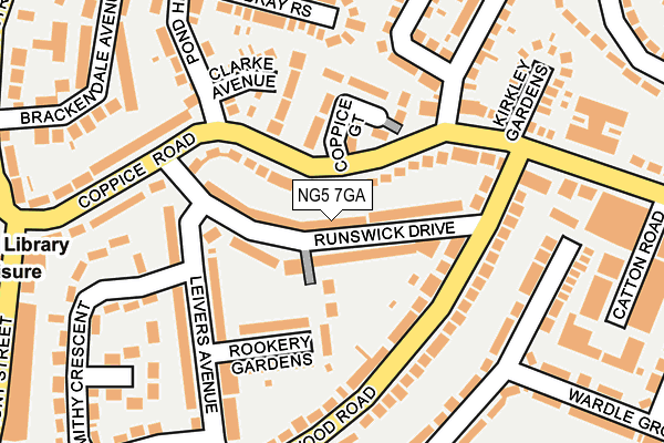 NG5 7GA map - OS OpenMap – Local (Ordnance Survey)