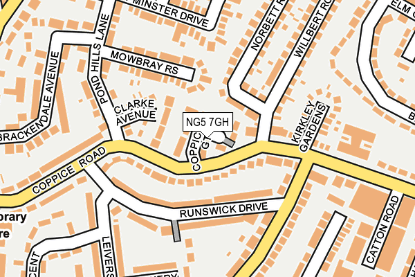 NG5 7GH map - OS OpenMap – Local (Ordnance Survey)