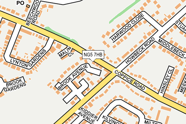 NG5 7HB map - OS OpenMap – Local (Ordnance Survey)