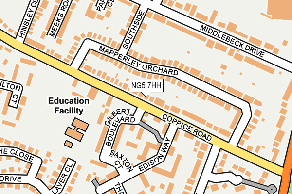 NG5 7HH map - OS OpenMap – Local (Ordnance Survey)