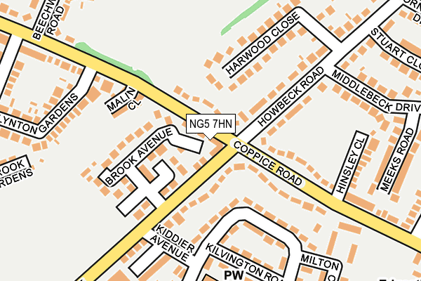 NG5 7HN map - OS OpenMap – Local (Ordnance Survey)