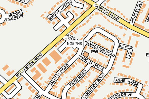 NG5 7HS map - OS OpenMap – Local (Ordnance Survey)