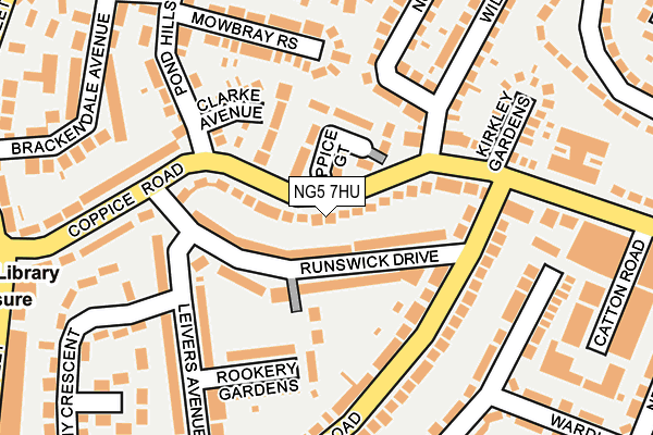 NG5 7HU map - OS OpenMap – Local (Ordnance Survey)