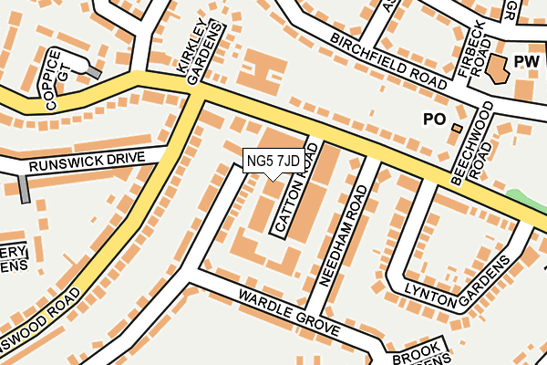 Map of GOODWOOD PAPER(NOTTINGHAM)LIMITED at local scale