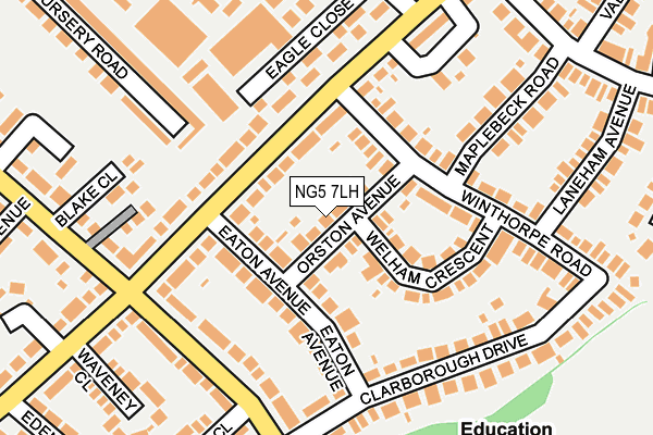 NG5 7LH map - OS OpenMap – Local (Ordnance Survey)