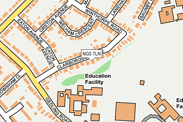 NG5 7LN map - OS OpenMap – Local (Ordnance Survey)