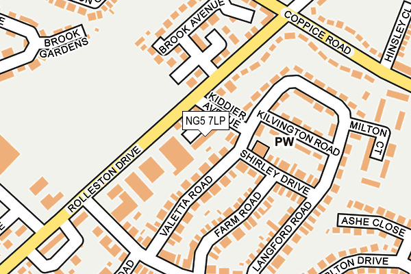 NG5 7LP map - OS OpenMap – Local (Ordnance Survey)