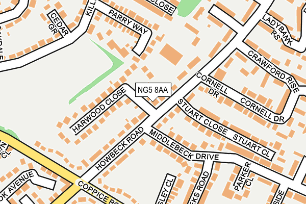NG5 8AA map - OS OpenMap – Local (Ordnance Survey)