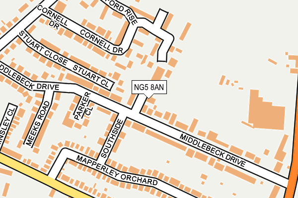 NG5 8AN map - OS OpenMap – Local (Ordnance Survey)