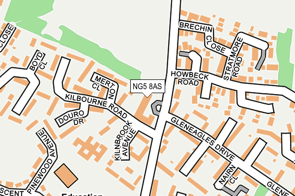 NG5 8AS map - OS OpenMap – Local (Ordnance Survey)