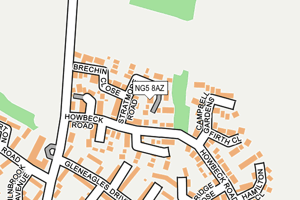 NG5 8AZ map - OS OpenMap – Local (Ordnance Survey)