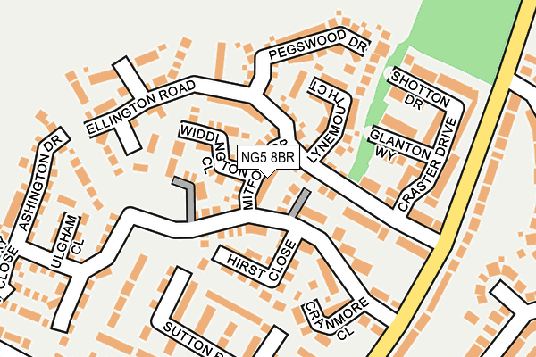 NG5 8BR map - OS OpenMap – Local (Ordnance Survey)